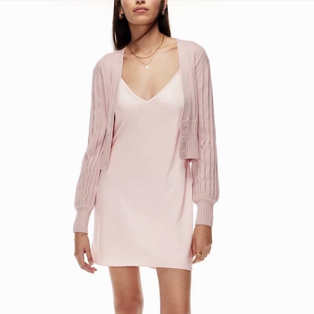 Wilfred | SECRET Mini Slip Dress - Poetic Pink